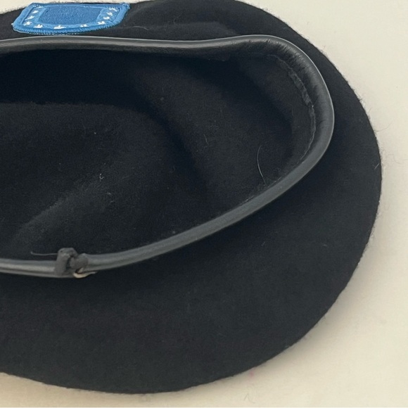 2001 Army Wool Military Beret With Blue Flash Patch Parkhurst Tag Size 7 1/4 - Picture 6 of 16